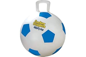 Socker Boppers Hippity Hopper Ball, Inflatable Jump Balance 15” Ball for Kids, Soccer Ball, Indoor and Outdoor Fun, Durable Heavy Gauge Vinyl, EZ Grip Handle, Promotes Balance-Coordination-Strength