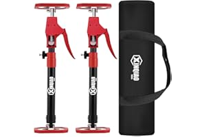 XINQIAO Third Hand Tool 3rd Hand Support System, Premium Steel Support Rod with 154 LB Capacity for Cabinet Jack, Drywall Jack & Cargo Bars, 49.2in-114.2in Long, 2 PCs