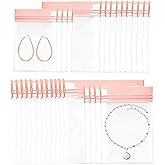 30 PCS Anti Tarnish Jewelry Bags, Mix 4 Sizes EVA Small Jewelry Storage Bags Anti-Yellowing Jewelry Pouches Organizer for Gold and Silver Jewelry, Key, Wrist Watch, Necklace, Earing, Odorless (Clear)