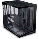 Lian Li O11D Mini V2 Compact ATX Mid-Tower PC Case, Black, No Fans | Panoramic ATX case with pillar-free glass, ventilated airflow, adjustable I/O and clean cable management. Fans not included.