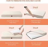 EHEYCIGA Large Orthopedic Dog Bed 89x58x9cm Removable Cover Camel view 5