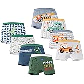 CHUNG Toddler Little Boys Underwear Soft Cotton Boxer Briefs 2-11Years Dinosaur Pack for Pupil Kindergarten Kids
