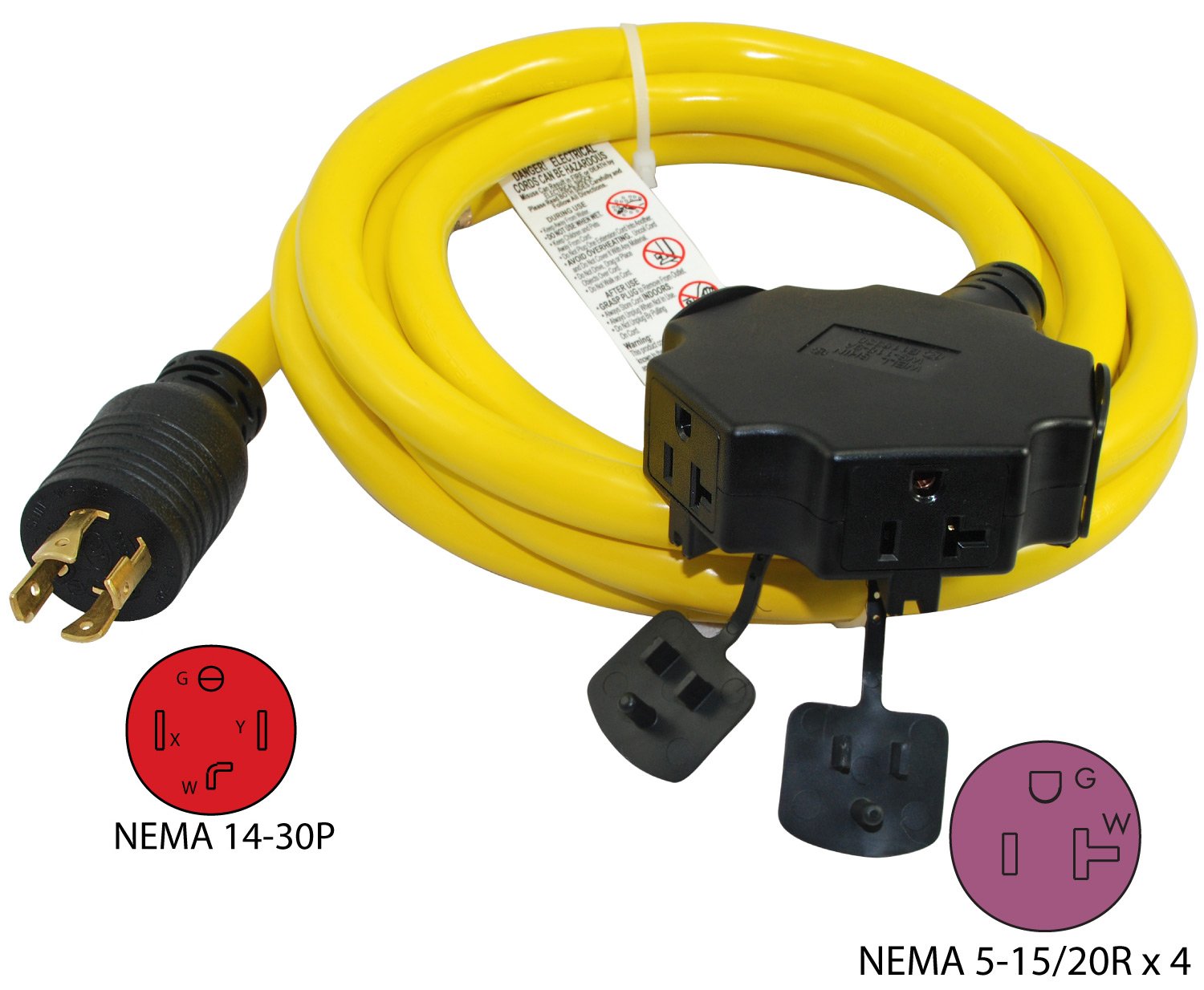 Shore Power Adapters Conntek L1430P Generator Distribution Power Cords