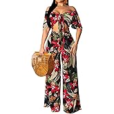 Women Sexy Swimsuit And Cover Up Set Wide Leg Jumpsuit Spaghetti Strap Top Long Pants Summer Beach Sets