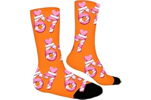 67 Socks Kids Valentine's Day Socks Novelty Six Seven Casual Crew Sock Funny Number Party Costumes for Boys Girls
