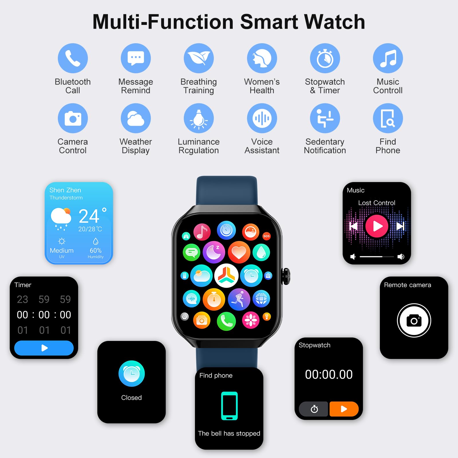 Smart Watch for Men Women Answer/Make Calls, 1.96