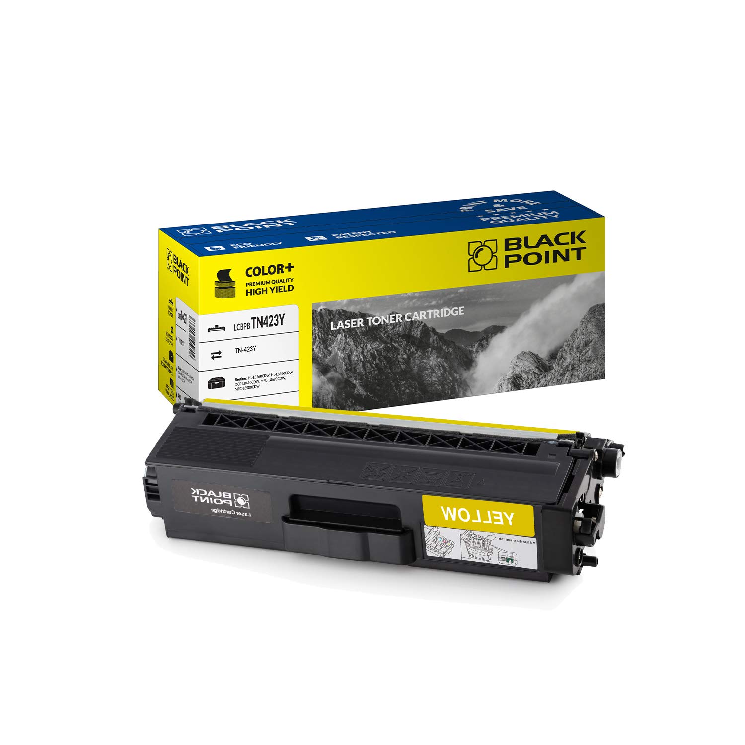 BLACK POINT Toner Compatible with TN-423Y - Yellow - for Brother MFC: L8690CDW, L8900CDW; DCP: L8410CDW; HL: L8260CDW, L8360CDW - TÜV Certified