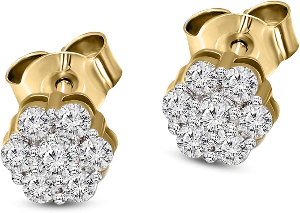Friendly Diamonds 3/4 Carat IGI Certified Diamond Earring Lab Grown 10K Yellow Gold Lab Created