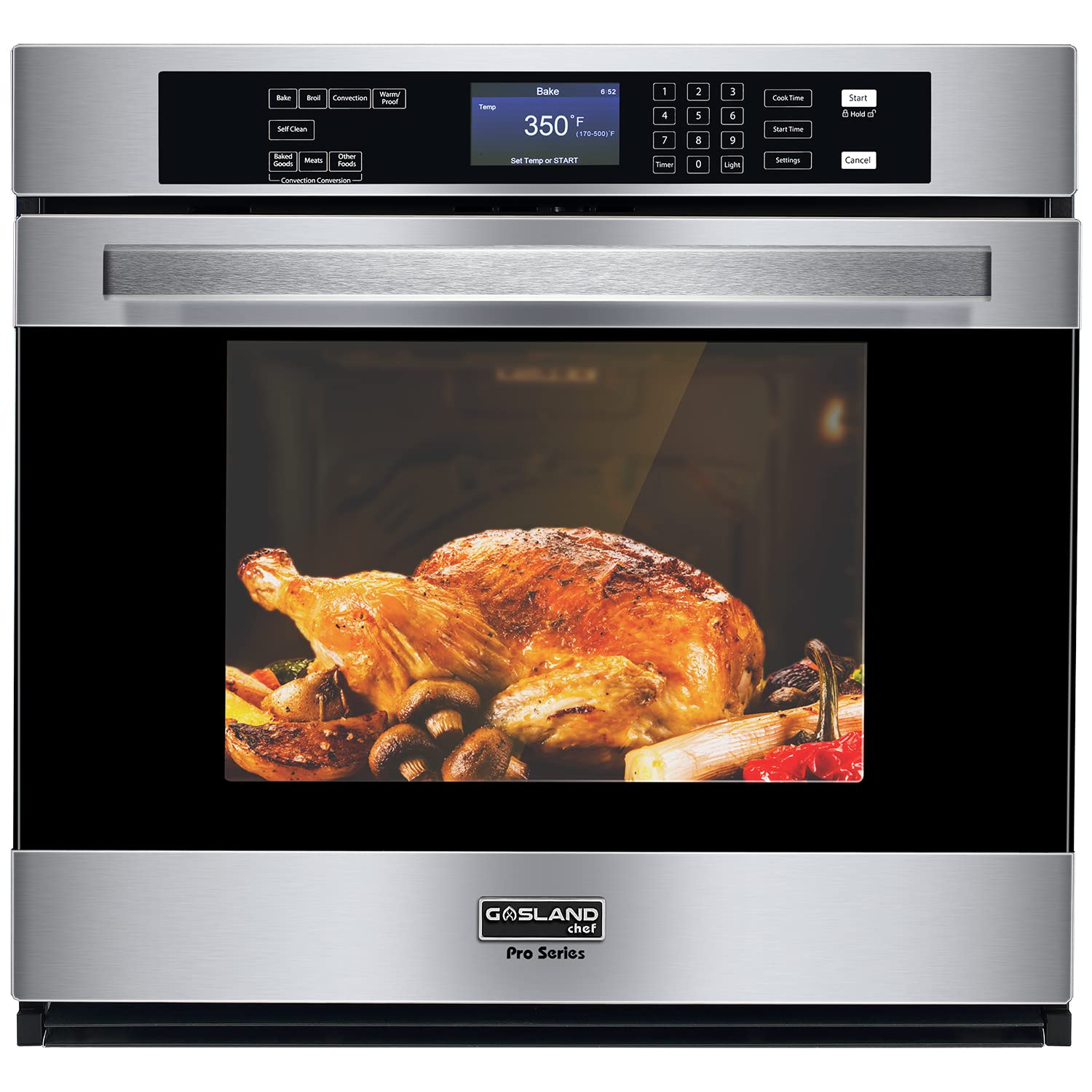 Electric Wall Oven, GASLAND Pro ES710TS Professional Built-in Oven 30 Inch 10 Functions, 5.0 Cu.Ft. Convection, Self-cleaning, Air Fry, Temperature Probe Included, 240V Hardwire, Stainless Steel