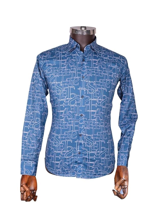 Buy Steele Shirts for Men (Blue, Large) at Amazon.in