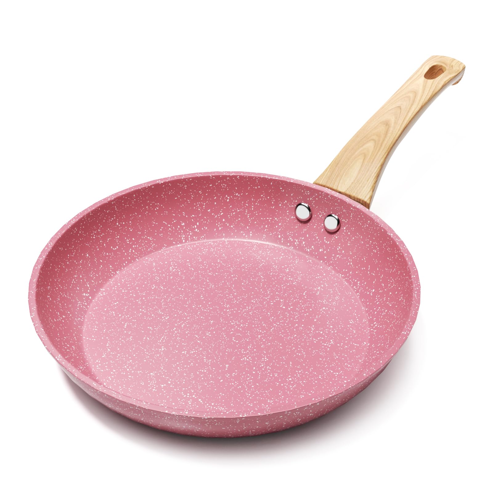 Innerwell Non-Stick Frying Pan 20 cm, Induction Pan with Professional-Quality Non Stick Coating, Healthy Granite Pan, Oven Safe, PFOA-Free, Pink
