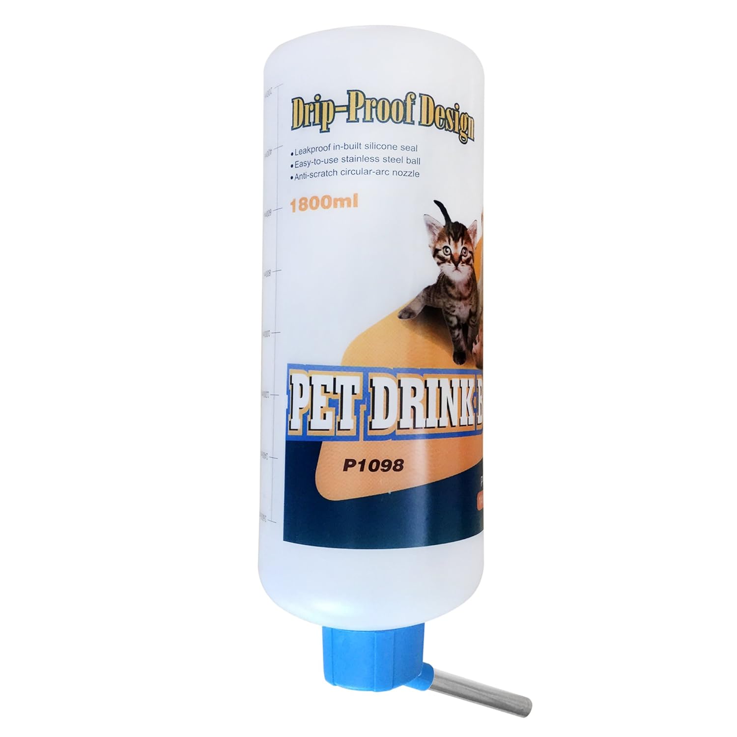 SatisPet Rabbit Automatic NonDrip Water Bottle 1800ml Small Animal