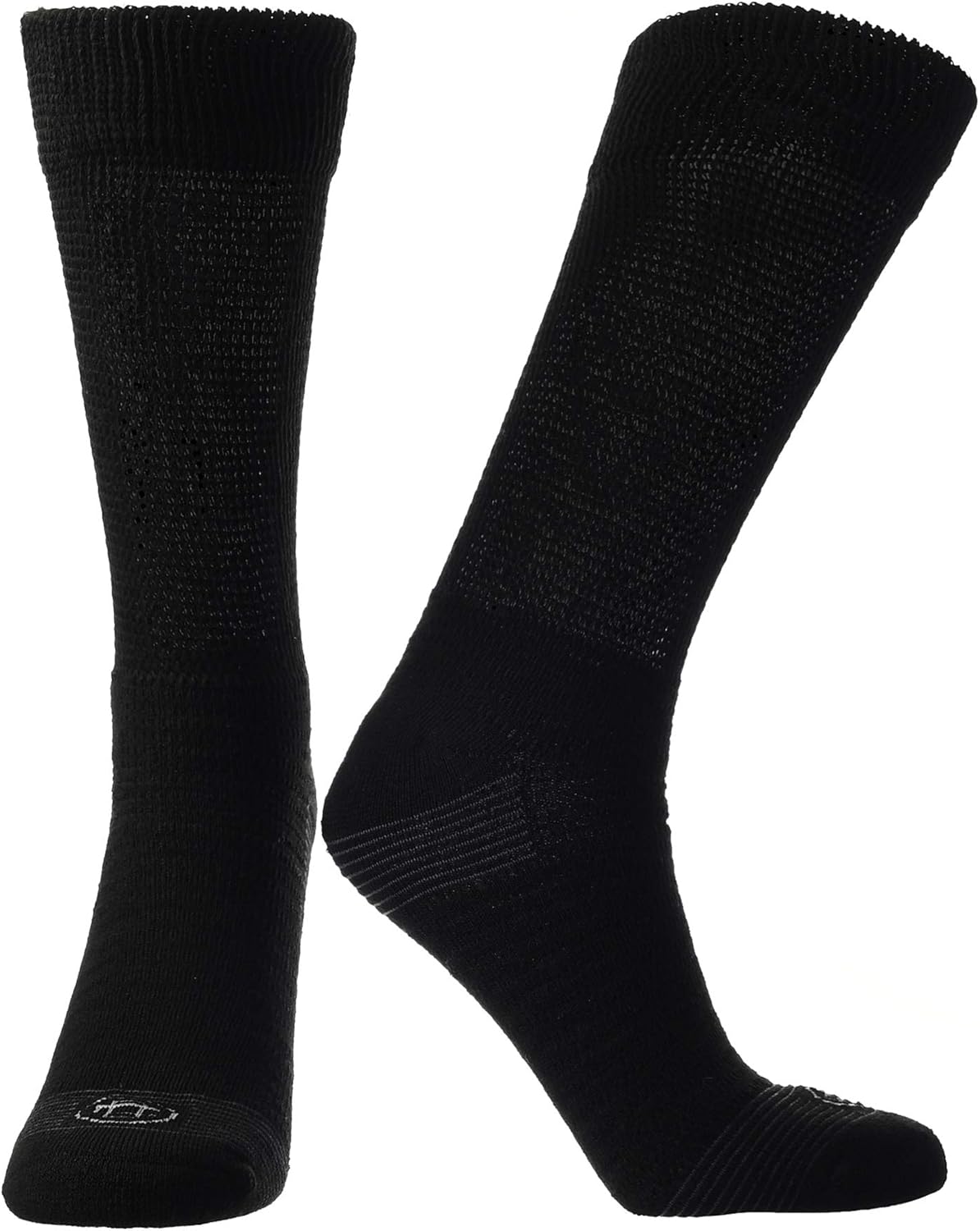 Doctor's Choice Men's Diabetic & Neuropathy Crew Socks, Non-Binding Cushion Crew Sock with Aloe, Ventilation, and Seamless Toe, 2-Pairs, Black, Mens Large: Sock Size 10-13: Health & Personal Care