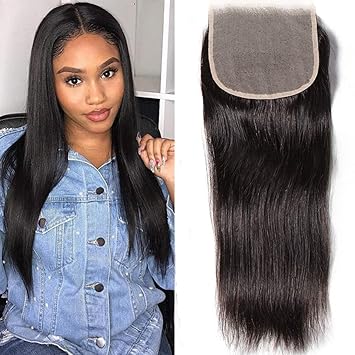 Amazon Com Unice Hair 4x4 Transparent Straight Hair Lace Closure