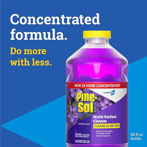 CLOROXPRO PINE-SOL MULTI-SURFACE CLEANER, ALL PURPOSE CLEANER, LAVENDER CLEAN, 80 FLUID OUNCES (PACKAGE MAY VARY)