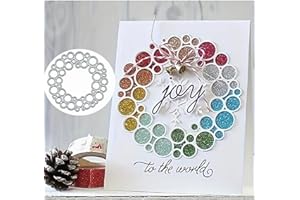SUDS&WH Round Circles Layers Metal Die Cuts,Birthday Christmas Round Bubbles Cutting Dies Cut Stencils for DIY Scrapbooking Decorative Embossing Paper Scrapbooking Card Making