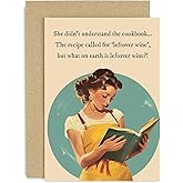 Old English Co. Funny Best Friend Birthday Cards For Her - 'Leftover Wine' Birthday Card for Her - Friendship Gifts For Women - Hilarious Mother's Day Card for Mum - Sister, Aunt, Niece, Daughter