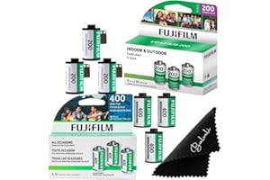 Fujifilm 400 35mm Film 3 Pack & Fujifilm 200 35mm Film 3 Pack Bundle (6 Total Rolls) 36exp for 35mm Film - fuji Film- Balveli Cloth - Fujifilm film 35 mm Film roll- Camera Film- Fuji film 200&400 film
