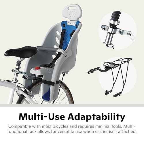 Schwinn Deluxe Child Bike Carrier, Seats one Kid Ages 1+, Frame