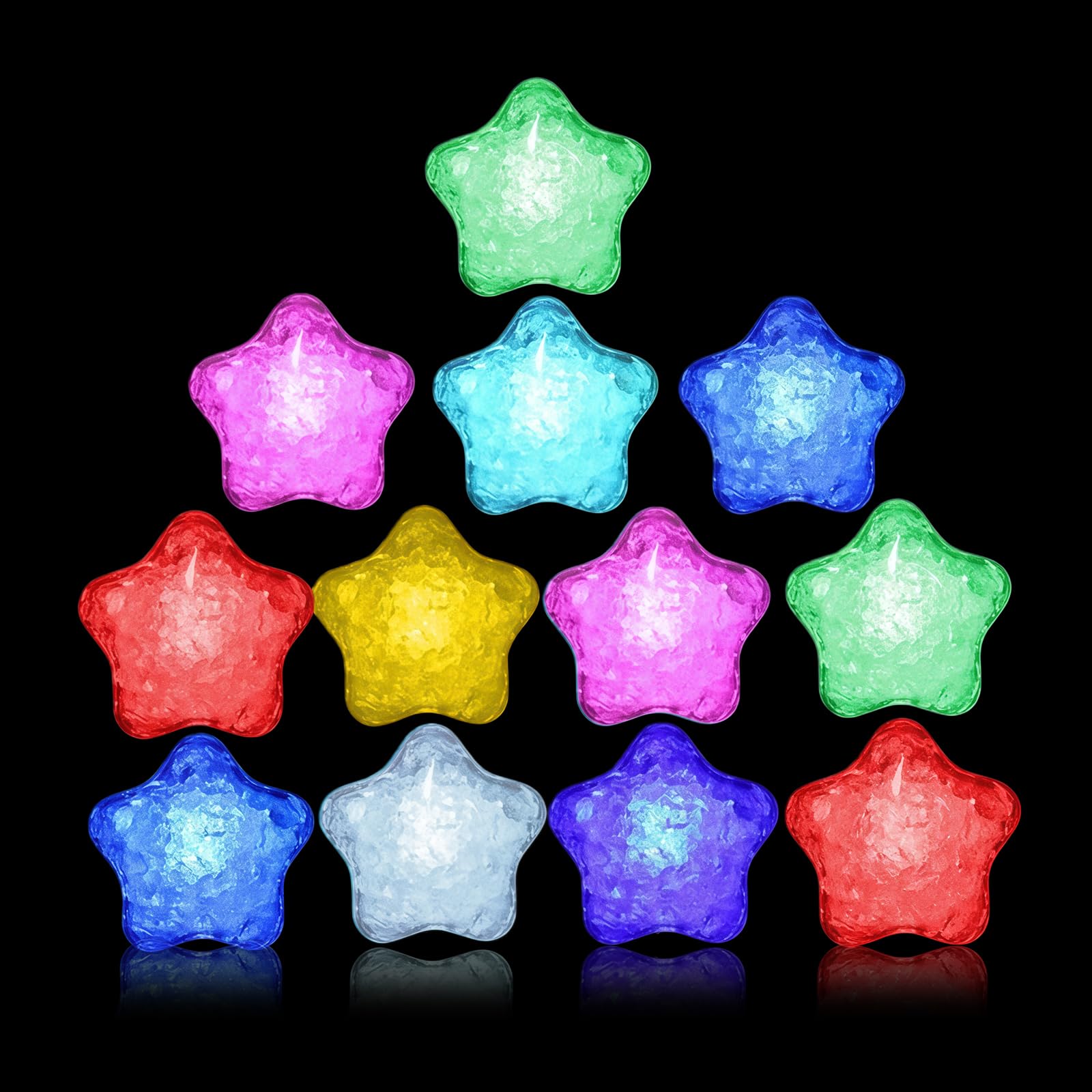 Light Up Bath Toys 12PCS with LED Sensory Lights,QIANSSE Bath Lights for Kids Interactive Light Up Toys Gift for Toddlers Boys Girls Autism Sensory Bath Time