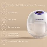 Lansinoh Wearable Electric Breast Pump Bundle 2 Pumps 9 Suction Levels view 2