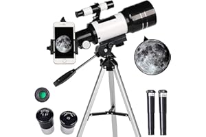Telescope for Adults & Beginners,70mm Larger Aperture 300mm Astronomy Refractor Portable Telescope,Travel Telescope with Trip