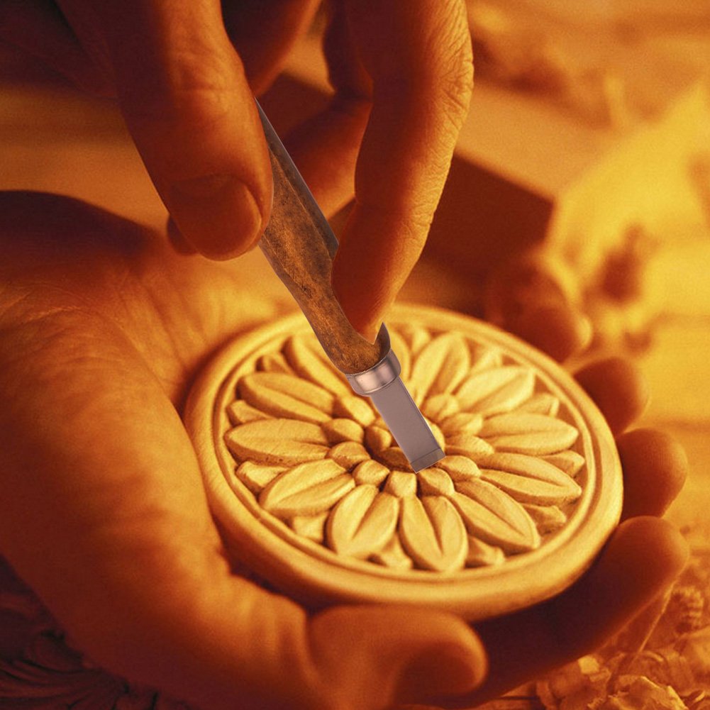 Wood Handle Carving Chisels Tools, for both beginners wood carving kits and professional whittling set, DIY Wood Carving Tools Kit (3PCS)