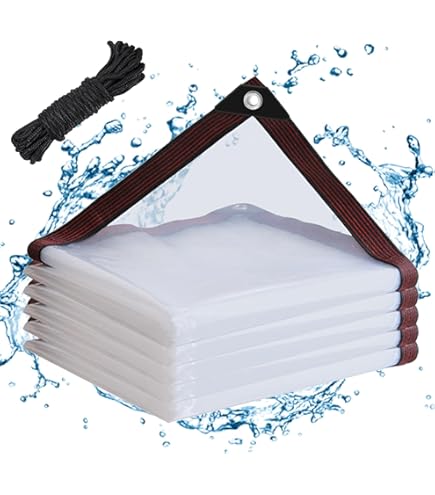 Amazon.com: Clear Tarps with Grommets 4x6ft,Heavy Duty Waterproof
