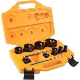 Spyder 11-Piece Bi-Metal Hole Saw Kit, 7 Hole Saws, Hex8 and Hex10 HSS Pilot Bits, and Hex8 and Hex10 Arbors, Rapid Core Eject Arbor System