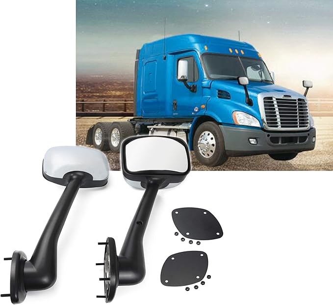 Pair Hood Mirrors Kit Driver and Passenger Sides Fit for