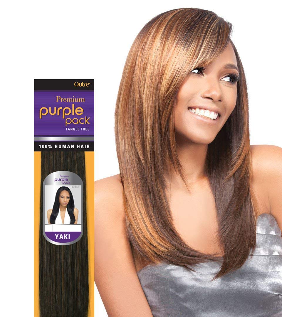 Outre Purple Pack 100% Human Hair Weave (18 inches, 30(Medium Auburn))