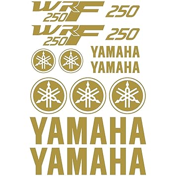 Amazon De Aufkleber Aufkleber Yamaha Wrf 250 Ref Moto 168 Gold