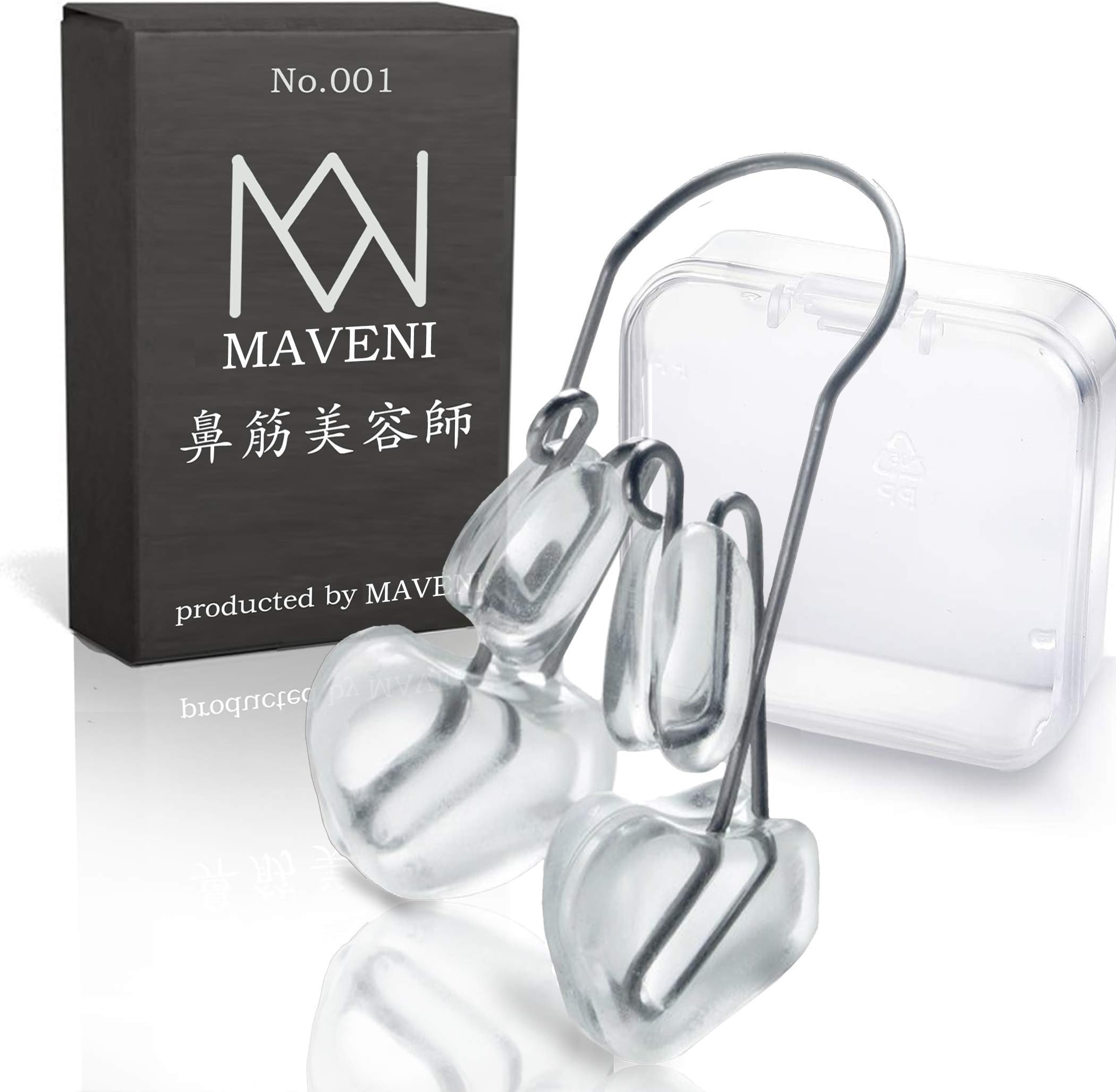 [MAVENI] Nose Shaper Clip Beauty Nose Slimming Device Japanese original import (transparent) (With storage box)