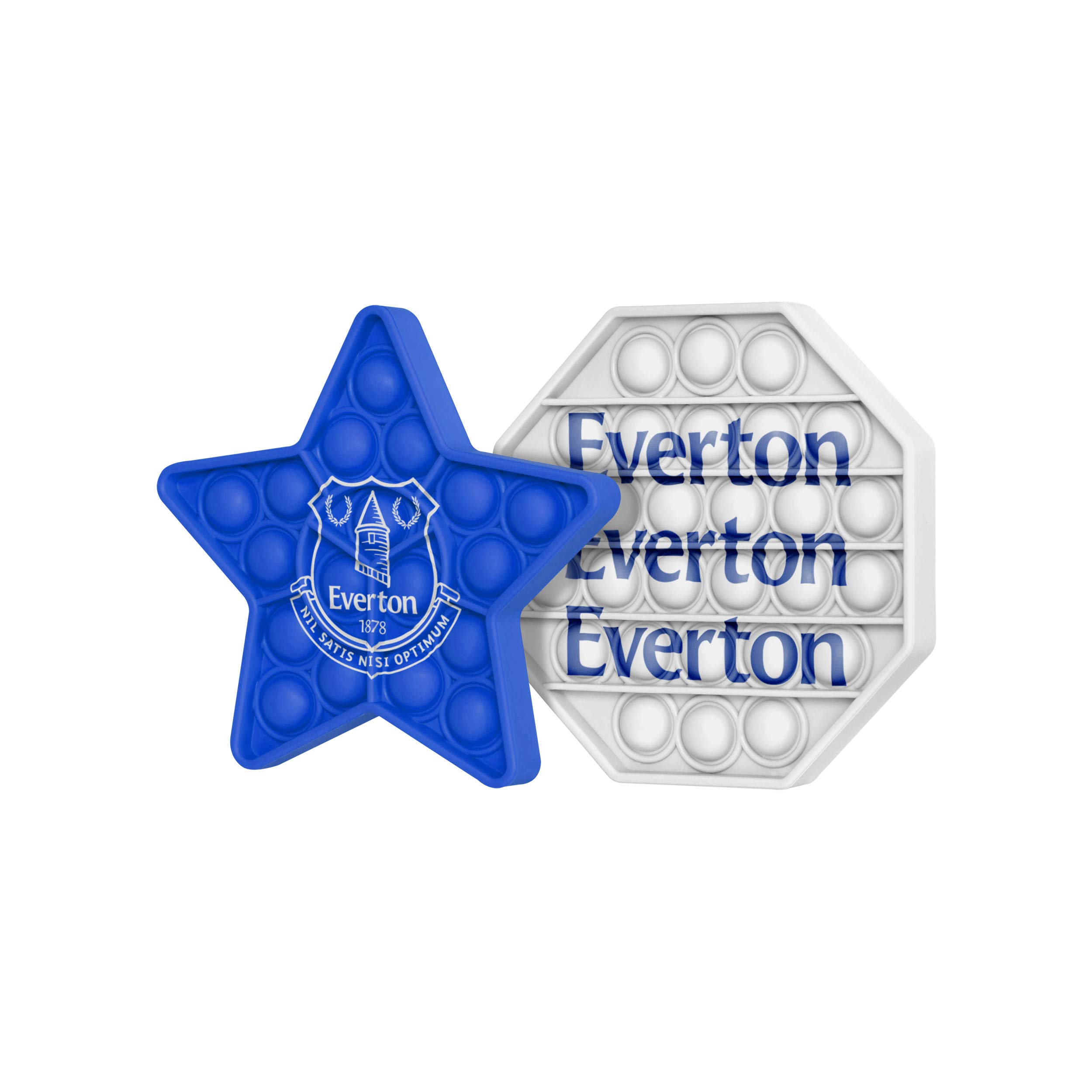 FOCO Everton FC Football EPL Premier League Championship 2 Pack Hexagon & Star Push-Itz Fidget Push Pop Bubble Sensor Toy Craze