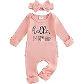 Newborn Baby Girl Winter Clothes Ruffle Ribbed Knit Romper One Piece Long Sleeve Jumpsuit Cute Coming Home Outfit