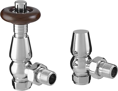 ENKI dos válvulas de codo para radiador toallero cromado ...