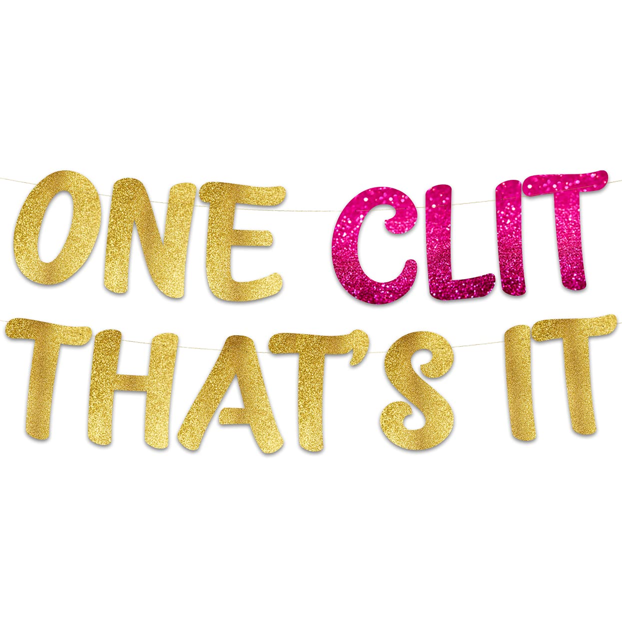 Pre-Strung Bachelor Party Glitter Banner - Bachelor Party Decorations for Him - Perfect for Stag Nights and Pub Crawls - Bachelor Party Supplies, Favors and Gifts