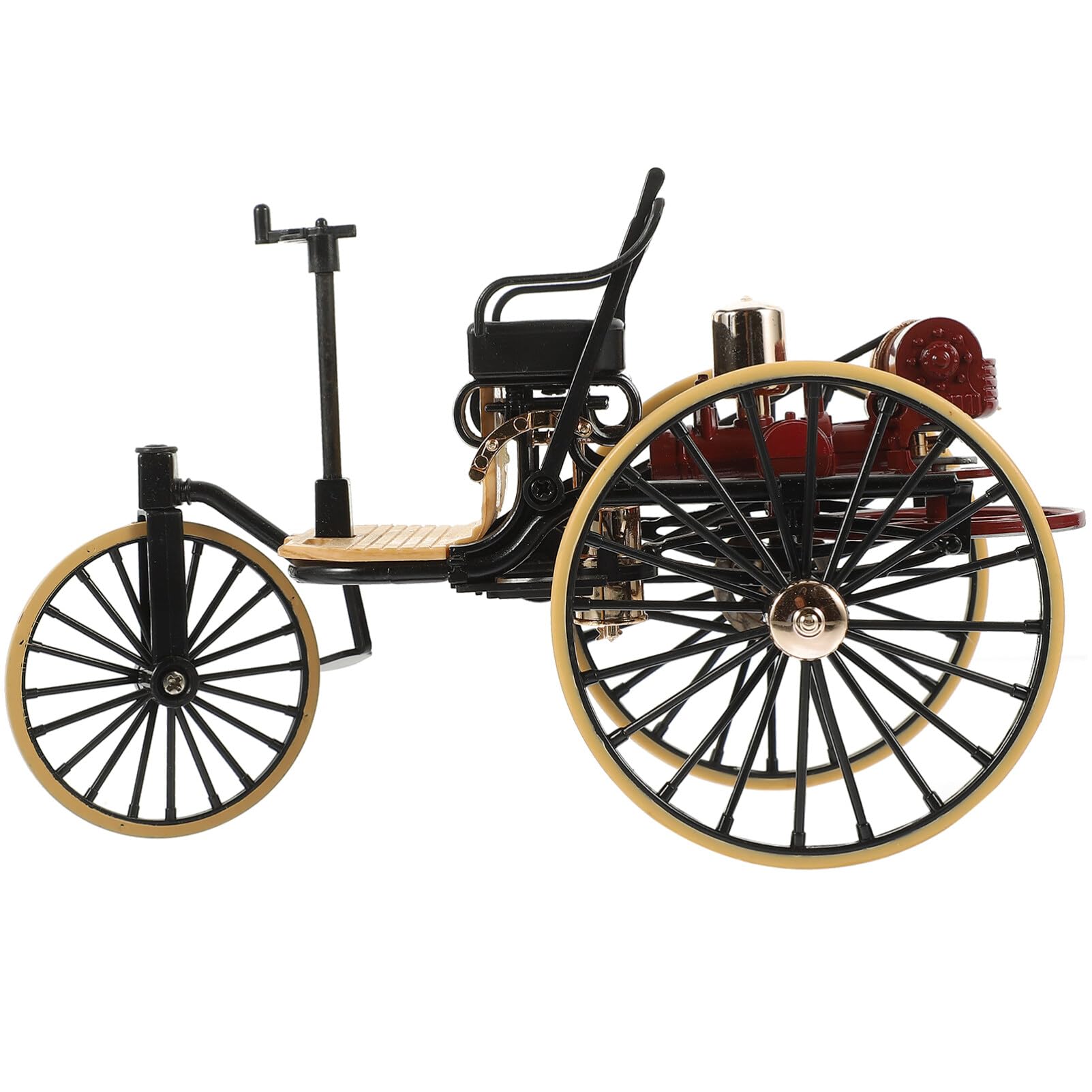 ibasenice Vintage Tricycle Model 1 12 Scale Retro Desktop Ornament Practical Crafts for Home Office Decoration