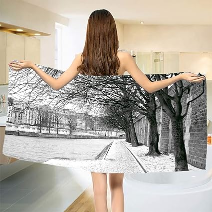 Amazon Com Smallbeefly Black And White Decorations Bath Towel