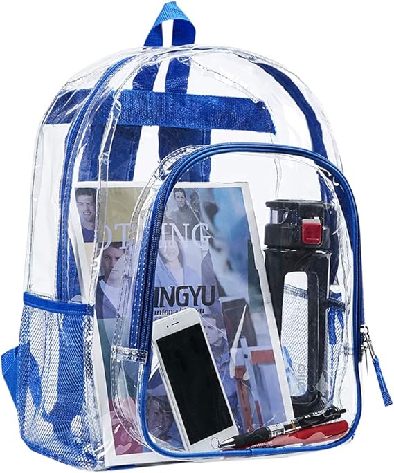 Heavy Duty Clear Backpack,Transparent ColdResistant Vinyl Adjustable