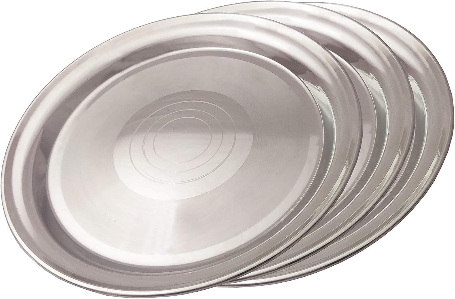 3 Pieces;Stainless Steel Dinner Plates;25 cm Dinner Plates