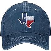 LUADSN Texas Hats for Men Women Embroidered Baseball Cap Adjustable Washed Baseball Hat