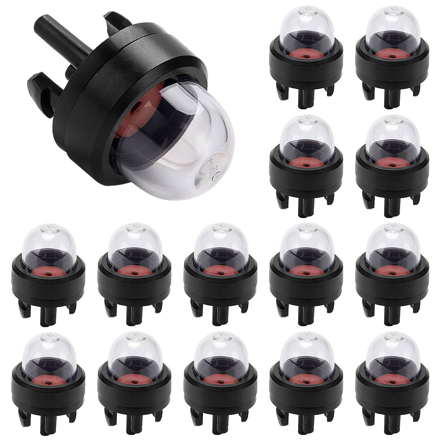 VooGenzek 15 PCS Snap-in Primer Bulb Pump, General Snap-in Oil Bubble Primer, Replace Snap in Primer Bulb Fit, for Various Chainsaw Strimmer Carburettor Spare Parts Pack