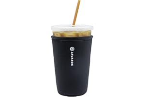 Sok It Java Sok Iced Coffee & Cold Soda Insulated Neoprene Cup Sleeve (Black, Medium: 22-28oz)