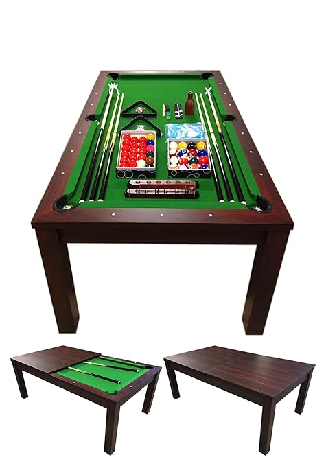 Tavolo Da Biliardo Diventa Tavolo Sala Da Pranzo Accessori Per Carambola Modello Green Star 7 Ft Misura Di Gioco 188 X 96 Cm Con Copertura Inclusa