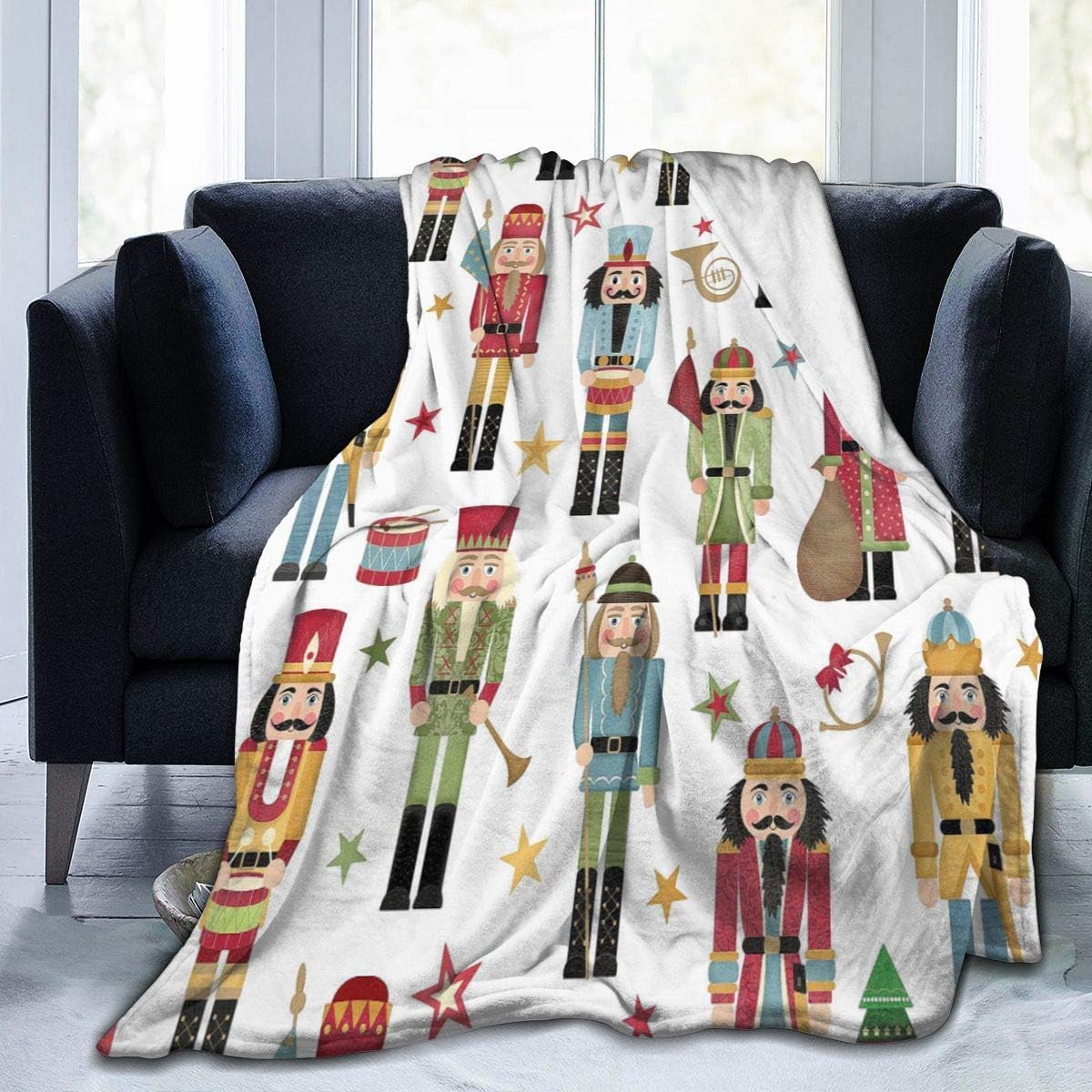 Decke Nussknacker Weihnachtsbaum Stern Überwurf Decke ...