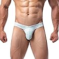 Summer Code Mens Bikini Briefs Bulge Pouch Underwear Breathable Micro Mesh Briefs Undies Low Rise Cut with Pouch Underpants