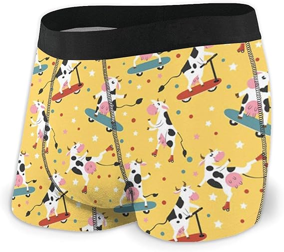 Amazon Co Jp かわいい 牛柄 ウシ メンズ 下着 パンツ ボクサーパンツ メンズ 立体成型 ボクサーブリーフ おしゃれ 個性 ブリーフ 服 ファッション小物