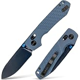Vosteed Raccoon Crossbar Lock 2.0-3.17" Nitro-V Blade, G10 Handle | Cerakote Blue &amp; Stonewash Blade, Blue Handle, Crossbar Lock, Outdoors &amp; Camping Knives, EDC Pocket Knife - A4903