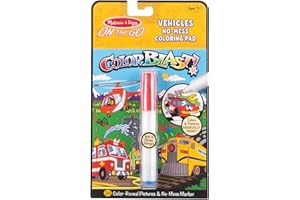 Melissa & Doug On The Go ColorBlast Vehicles Invisible Ink Color-Reveal Travel Activity Pad